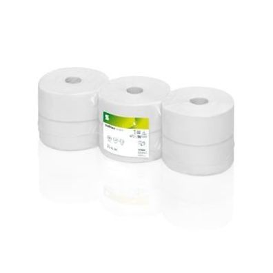 Toilettenpapier Satino Comfort, Jumborollen, 2lg, 9,2x25cm, 380m, hochweiß, Recycling