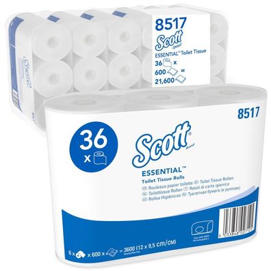 Scott 600 Toilettenpapier, 2lg, 6x6x600 Blatt