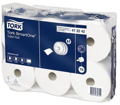 SmartOne Toilettenpapier, 2lg, weiß, 207m, 6 Ro.
