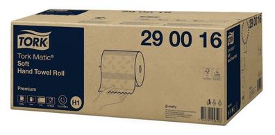 Handtuchrolle Tork Premium, 2lg, 100m, hochweiß, Blatt: 21x24,5cm, 6 Ro/ Krt.