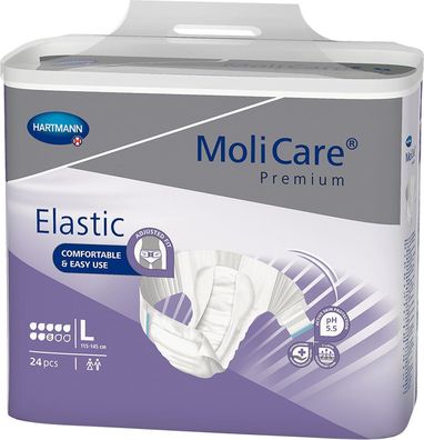 MoliCare Premium Elastic, 8 Tropfen, Gr. L, 3x24 St/ Krt.