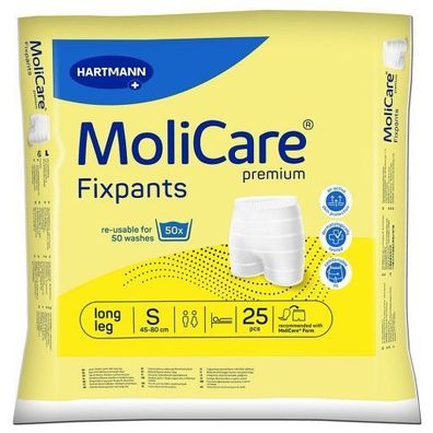 MoliCare Premium Fixpants, Gr. S, gelb, langes Bein, 25 St/ Btl.