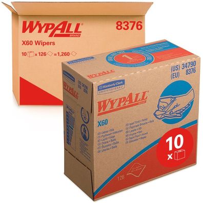 X60 Wypall Wischtuch Zupfbox,42,6x23cm, weiß, 10x126 Bl.