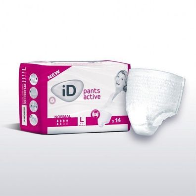 iD Pants Active, Normal L, rot, Cotton Feel, 14 St/ Btl.