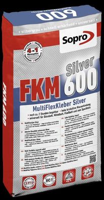 Sopro FKM Silver 600 Fliesenkleber Flexkleber 25 Kg Multiflexkleber NEU 60021 7760025