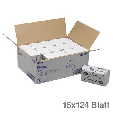 Handtuchpapier Kleenex Premier, 21,5x31,5cm, 3lg, 15x72 Tü.
