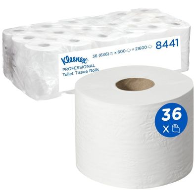 Kleenex Toilettenpapier, 2lg, hochweiß, 6x6x600 Blatt
