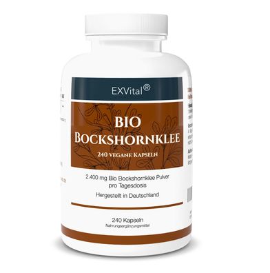 Bio Bockshornklee Pulver, 240 vegane Kapseln, 2400 mg Bio von EXVital
