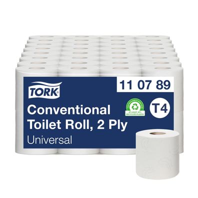 Tork Universal Toilettenpapier Kleinrolle, 2lg, naturweiß, 250 Bl:10x13cm, 48 Ro/ Pac