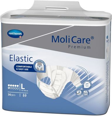 MoliCare Premium Elastic, 6 Tropfen, Gr. L, 3x30 St/ Krt.