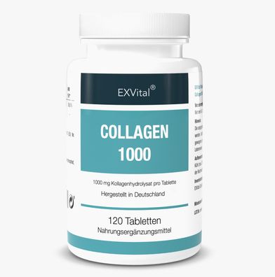 Collagen Tabletten 1000 mg hydrolysat, 120 Stückhochdosiert von EXVital