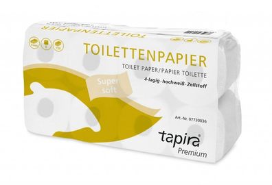TAPIRA premium Toilettenpapier, 4lg, 9,5x13cm, 150 Bl, 9x8 Ro/ VE