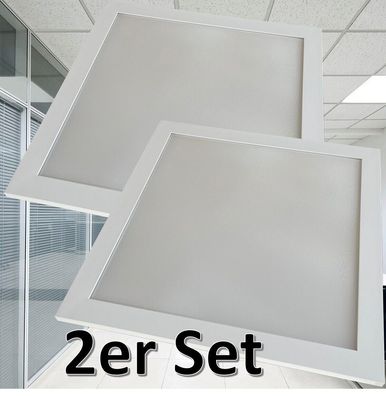2 Stück Deckenlampe 30 x 30 cm LED Panel Büroleuchte Hängelampe