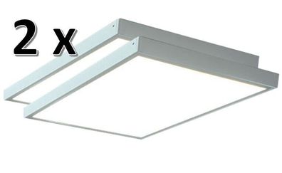 2er Set LED Panel 60 x 30 Deckenleuchte Deckenlampe mit Aufbaurahmen Hängelampe