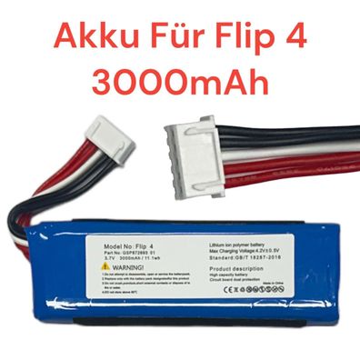Akku für JBL Flip 4 Flip4 IIII Special Edition GSP872693 01 Batterie 3000mAh 3,7