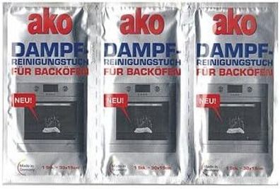 ako Dampfreinigungstuch für Backöfen 3er. (1 Set)