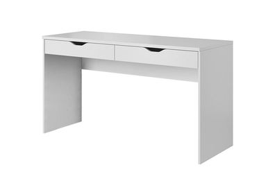BETTSO Schreibtisch Computertisch mit 2 Schubladen BETA Weiß matt