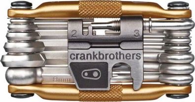 crankbrothers Fahrrad Multitool M19/ gold, Reparatur, Werkzeug