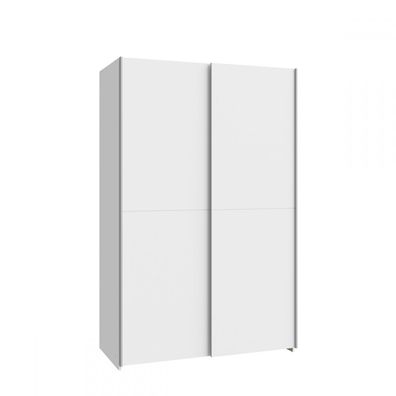 Kleiderschrank SCHACH/ MATT mit Schiebetüren Weiß ca. 121 x 191 x 62 cm