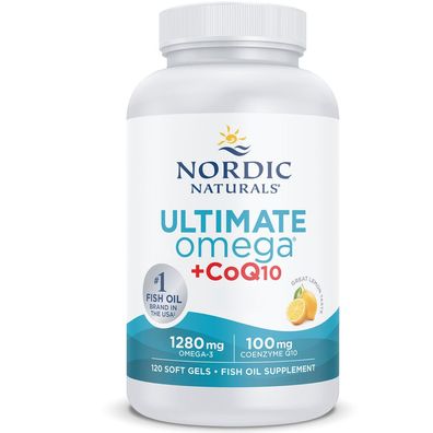 Nordic Naturals, Ultimate Omega + CoQ10, 1280mg Omega-3 + 100 mg Q10, Zitrone, ...
