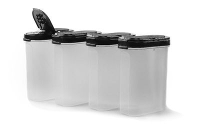 Tupperware Gewürz-Riese 270 ml (4) schwarz Gewürz Behälter Gewürzbehälter groß