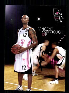 Vincent Yarbrough Telekom Baskettball Bonn 2010-11 Original Signiert + A 231346