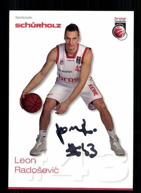 Leon Radosevic Brose Bamberg Autogrammkarte Original Signiert + A 231376