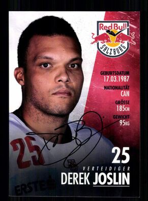 Derek Joslin Red Bull Salzburg Autogrammkarte Original Sign + A 231400