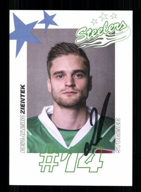 Benjamin Zientek Steelers 2021-22 Autogrammkarte Original Signierte + A 231406