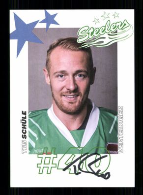 Tim Schüle Steelers 2021-22 Autogrammkarte Original Signierte + A 231408