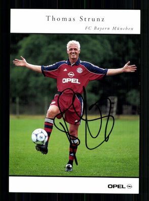 Thomas Strunz Autogrammkarte Bayern München 2000-01 Original Signiert
