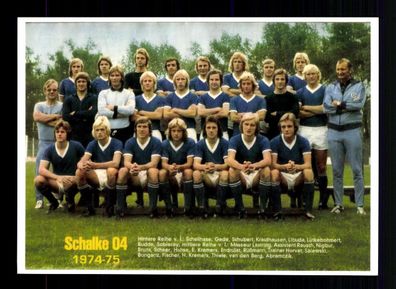FC Schalke 04 Mannschaftskarte 1974-75