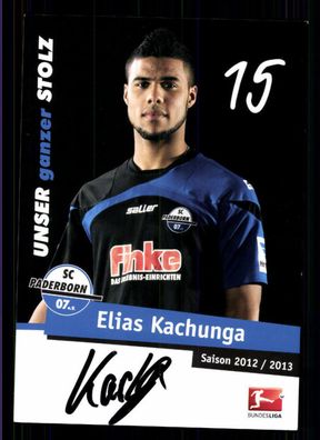 Elias Kachunga Autogrammkarte SC Paderborn 2012-13 Original Signiert + A 118626