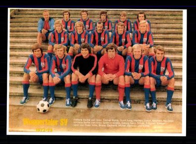 Wuppertaler SV Mannschaftskarte 1972-73