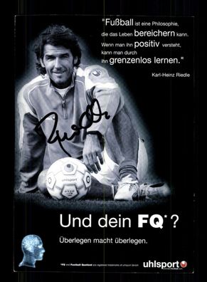 Karl Heinz Riedle Autogrammkarte DFB Weltmeister 1990 Original Sign+ A 230524