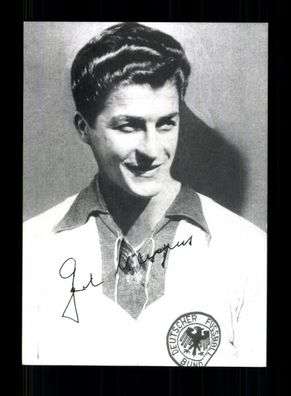 Gerd Harpers Autogrammkarte DFB Nationalspieler 50er Jahre Original + A 230541