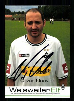 Oliver Neuville Autogrammkarte Borussia Mönchengladbach Orig. Sign. + A 230646