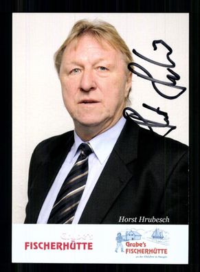 Horst Hrubesch Autogrammkarte DFB Europameister 1980 Orig. Sign. + A 230663