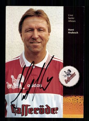 Horst Hrubesch Autogrammkarte DFB Europameister 1980 Orig. Sign. + A 230664
