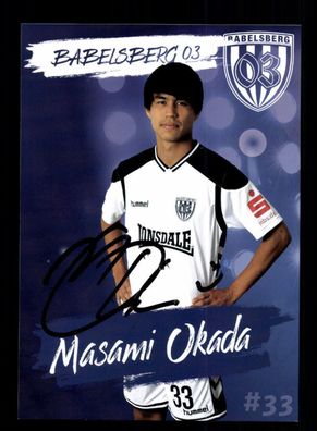 Masami Okada Autogrammkarte SV Babelsberg 2017-18 Original Signiert + A 171427