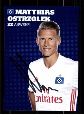 Matthias Ostrolek Autogrammkarte Hamburger SV 2016-17 Original Signiert + A 169212