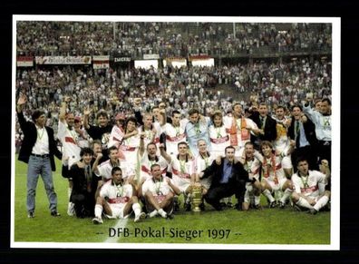 VFB Stuttgart Mannschaftskarte DFB Pokalsieger 1997