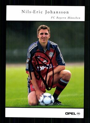 Nils Eric Johansson Autogrammkarte Bayern München 1999-00 Original Signiert