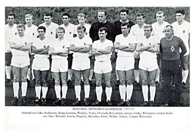 Borussia Mönchengladbach Mannschaftskarte 1965-66