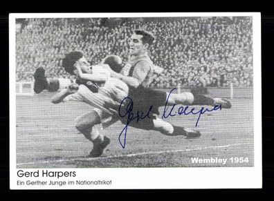 Gerd Harpers Autogrammkarte DFB Nationalspieler 50er Jahre Original + A 230544