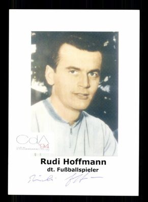 Rudi Hoffmann Autogrammkarte DFB Nationalspieler 50er Jahre Original + A 230547
