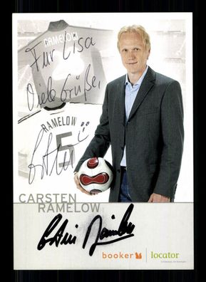 Carsten Ramelow Autogrammkarte DFB Nationalspieler Original Signiert + A 230553