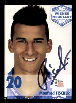 Manfred Fischer Autogrammkarte SC Wiener Neustadt 2014-15 Original Sign + A 172158