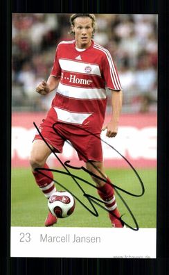 Marcell Jansen Autogrammkarte Bayern München 2007-08 Original Signiert + 2