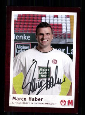 Marco Haber Autogrammkarte 1 FC Kaiserslautern Original Signiert + A 230605